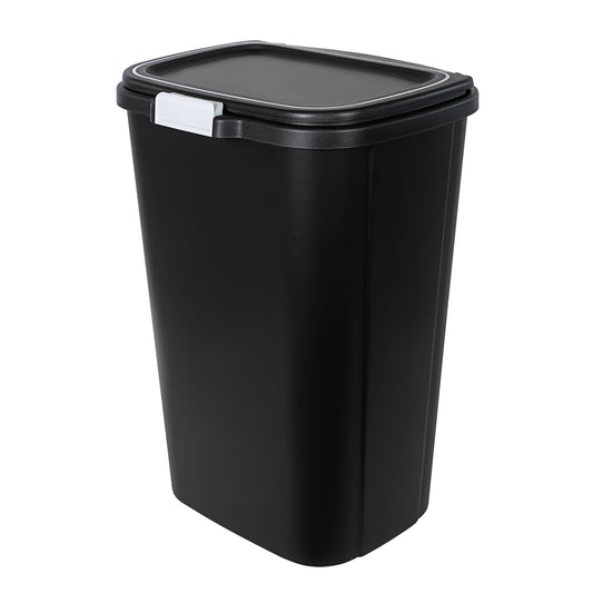 Hefty 20.4 Gallon Trash Can, Plastic Dual Function Divided Extra Large Kitchen Trash Can Black Hefty 20.4 Gallon Trash Can, Plastic Dual Function Divided Extra Large Kitchen Trash Can Black