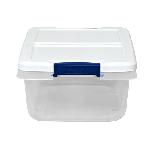 Hefty 63qt Clear Box Green Lid